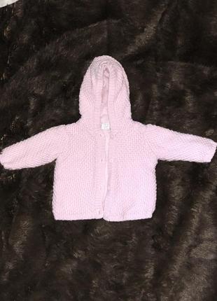Вязаная кофта 0-3 месяца mini club