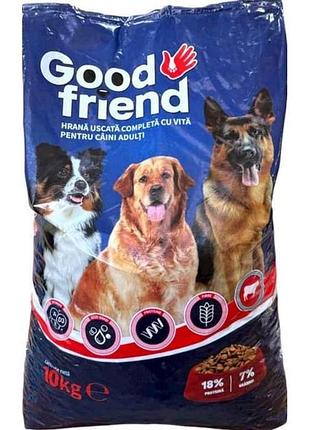 Сухой корм для собак 10кг со вкусом говядины тм good friend