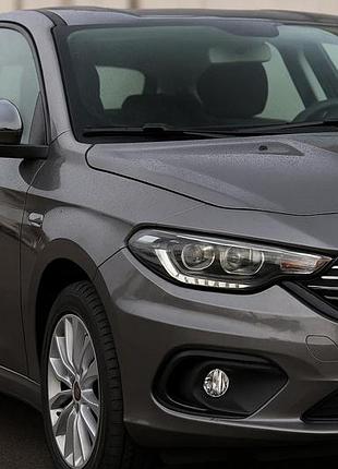 Накладки на зеркала черный хром (2 шт., пластик) для fiat tipo 2016- гг