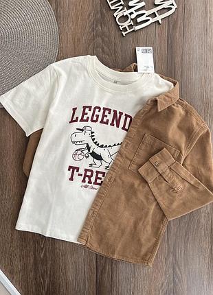Вельветова сорочка футболка для хлопчика 7/8 років 122/128р h&m