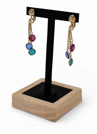 Винтажные клипсы с кристаллами swarovski.