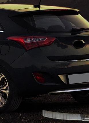 Накладка на задній бампер верхня (hb, нерж) для hyundai i-30 2012-2017 рр