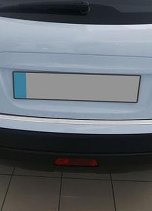 Накладка на задній бампер omsaline (нерж.) глянець, стандартна база для nissan qashqai 2007-2010 рр
