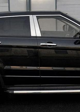 Накладки на дверные стойки из нержавеющей стали (6 шт) для range rover evoque 2012-2018 гг