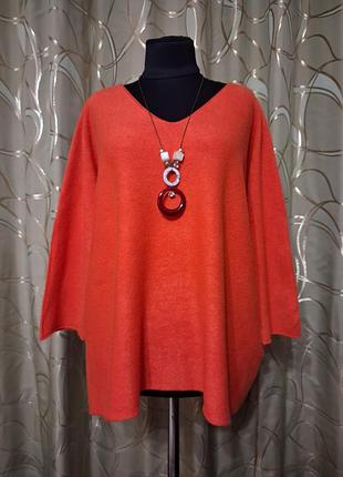 Вискозный свитер свитер джемпер полувер большого размера батал оверсайз