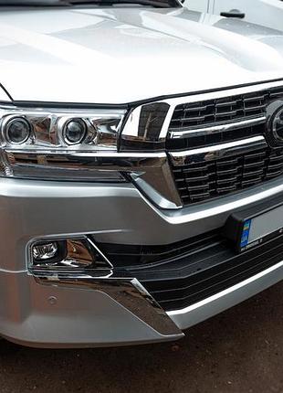 Решетка радиатора 2016-2021 (дизайн 2021) для toyota land cruiser 200