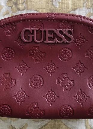 Сумочка guess бордового кольору