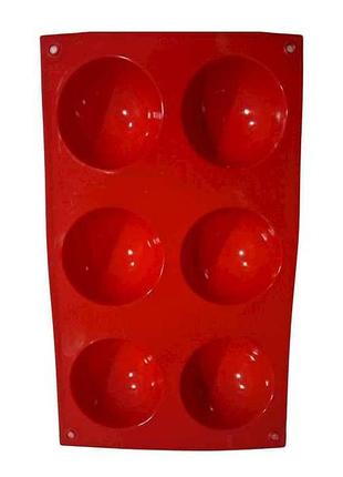 Форма 29×17см силиконовая сфера из 6шт (d шары 7см) тм ali