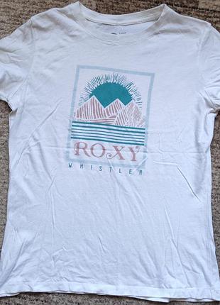 Футболка roxy, m-l біла жіноча