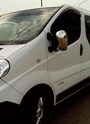 Хромированные накладки на зеркала (2 шт.) carmos - турецкая сталь для opel vivaro 2001-2015 гг