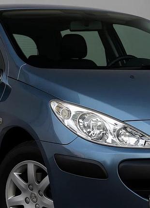 Накладки на зеркала (2 шт, пластик) для peugeot 307 2001-2008 гг