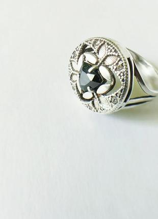 Антиквариатное кольцо из серебра 875 пробы1 фото