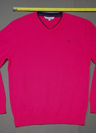 Плечи 52 см crew clothing size l малиновый свитер 100% cotton