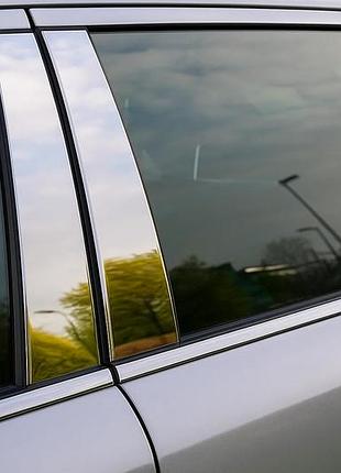 Накладки на дверные стойки из нержавеющей стали (6 шт) для mercedes e-сlass w210 1995-2002 гг
