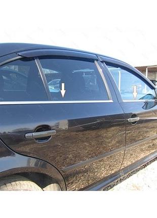 Окантовка окон нержавейка (4 шт) для skoda octavia ii a5 2010-2013 гг