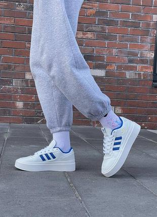 Жіночі кросівки adidas forum bonega white blue