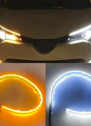 Led дхо с повторителем поворотов 30 см! дневные ходовые огни (дхо) + поворотник nts011-wy