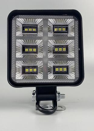 Фара led квадратна на трактор, ближнє світло, задній хід 6000k (18 діодів) (8.5см х 8.5см х 1.5см) mini