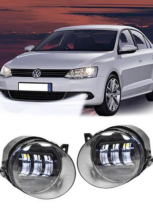 Штатные противотуманные фары volkswagen jetta, golf фары 40w два режима белый+желтый стг! vw polo caddy