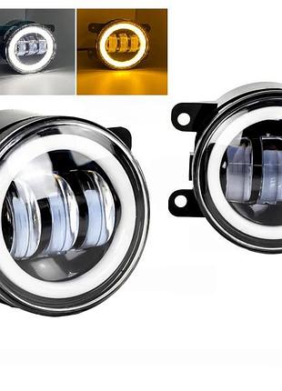 Комплект протитуманних led фар alllight fb-411 d=90мм drl+поворот (renault, citroen, ford, mitsubishi, peugeot, subaru)