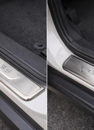 Накладки на пороги libao (4 шт, нерж) для hyundai ix-35 2010-2015 рр