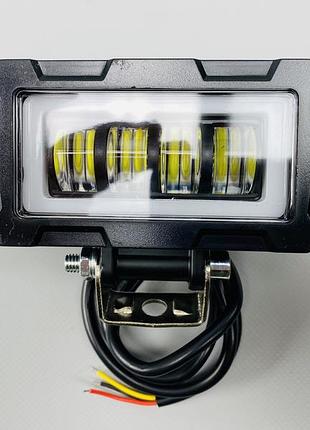 1шт! фара led прямоугольная четкая граница стг! 3d линза + габарит! 9-32v 6000к,светодиодная противотуманная
