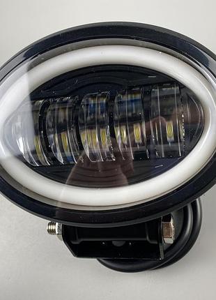 1шт! круглая led фара светодиодная штатная для jcb противотуманная фара, led овальная 10-24v 6000k