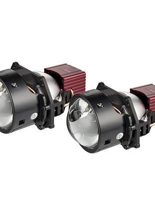 Комплект світлодіодних лінз kamiso (aozoom) dlpd-07-02 bi-led laser 5500k 72/55w tir plus