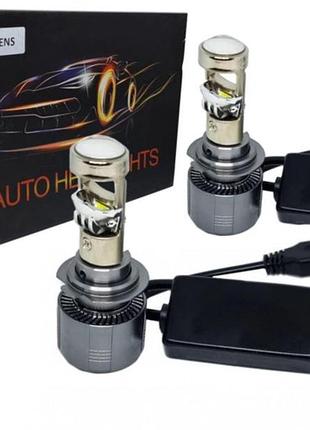Світлодіодні лінзи h7 mini 80w чипи-корейські headlight a80 bi-led 5500k 12v 24v