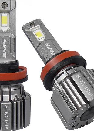 Штатные led лампы h11 светодиодные vision-r h11 яркости света 60w 5500k 8000lm 12v canbus пассивное охлаждение