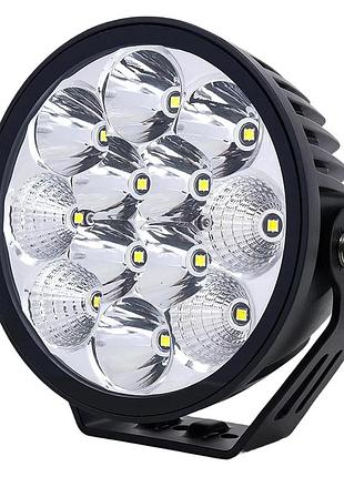 Світлодіодна фара starlight sl-d0660c-b кругла, комбіноване дальнє світло, прожектор white 60w 7200lm 5700k 12/24v (∅140мм)