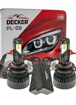 Светодиодные авто led лампы decker pl-08 цоколь hb4 (9006) 5000k 12v 130w на комплект! 13000lm в штатные места!