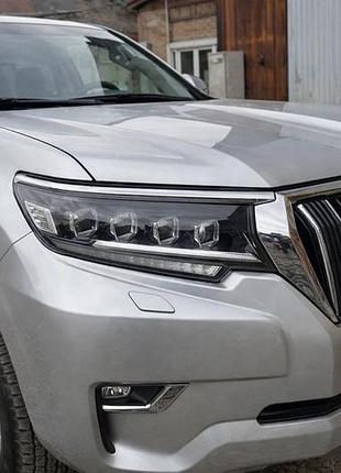 Передние фары lexus-design 4-led v1 (2017-2026, 2 шт) для toyota land cruiser prado 150