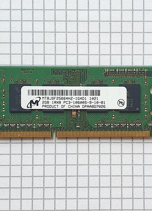 Модуль пам'яті micron 2gb 1rx8 pc3-10600s (ddr3) mt8jsf25664hz-1g4d1 оригінал для ноутбука