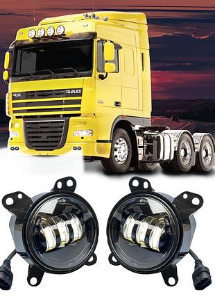 Штатні протитуманні led фари 35w на фуру daf xf105, cf65, cf75, cf85, lf45, lf55 білий світ 6000к (35вт)