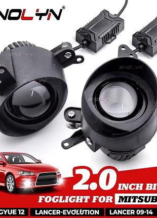 Mitsubishi lanser 10. противотуманные лазерные led (лэд) фары линзы 70w митсубиси лансер 10, 2009-2014г. evo x