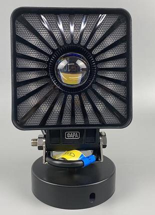 Фара led 30w квадратная, ближний свет, противотуманна, четкая граница 9-24v - белый + желтый + габарит