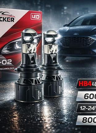 Мини-линзы decker gl-02 цоколь hb4 (9006) линза с светотеневой границей 5000k 12-24v 45w 8000lm штаные места!