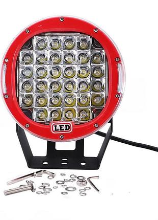 Світлодіодна фара starlight hp-gzd-088-red кругла, дальнє точкове біле світло 45w 4500lm 6000k 12/24v (∅220мм)