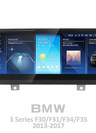 Штатна магнітола ams bmw 3-series f30/f31/f34/f35 (2013-2017) nbt android 13 4+64gb 4g dsp 10,25" дюймів