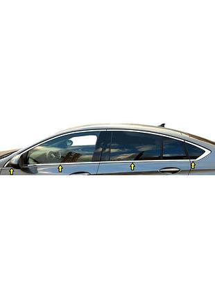 Окантовка окон нержавейка (8 шт) для opel insignia 2017-2022 гг