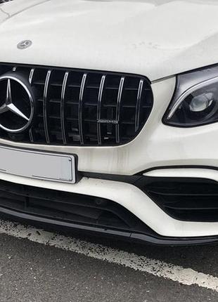 Передняя решетка gt panamericana (2015-2019) для mercedes glc coupe c253