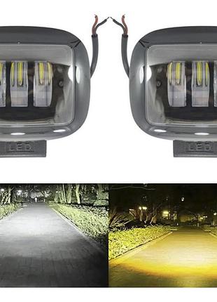 Led фара з лінзою чітка межа, ближнє дальнє світло 30w 6000к біле світло! комплект 2шт