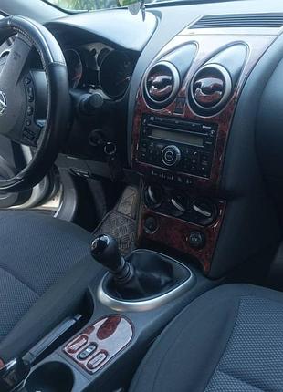Накладки на панель приборов титан для nissan qashqai 2007-2010 гг