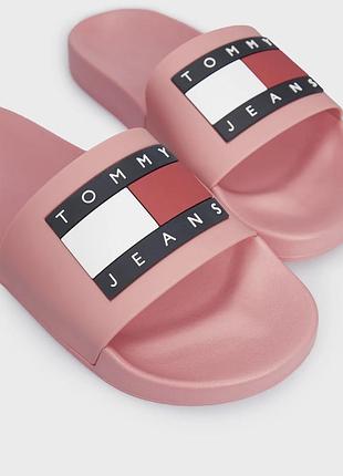 Жіночі рожеві слайдери 38р tommy jeans рожеві flag pool sld ess