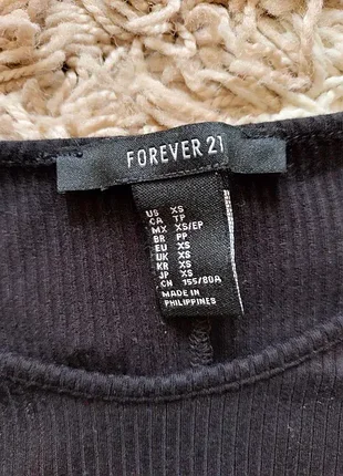 Черное платье в рубчик forever 21 4
