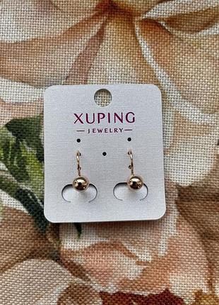 Сережки фірма xuping (медичне золото)