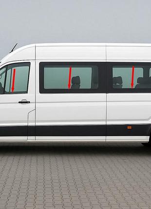 Нижние молдинги стекол длинная база (10 шт, нержавейка) для volkswagen crafter 2016- гг