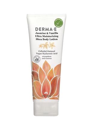 Ультразволожуючий лосьйон для тіла з жасмином та ванілю derma e jasmine&vanilla ultra moisturizing shea body lotion