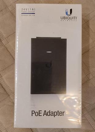 Poe адаптер ubiquiti (модель poe-24-12w-g), предназначенный для питания сетевых устройств